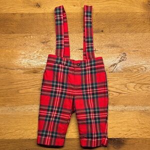 Janie & Jack Tartan Plaid Pants with Suspenders